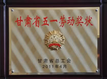 2011甘肃省五一劳动奖状